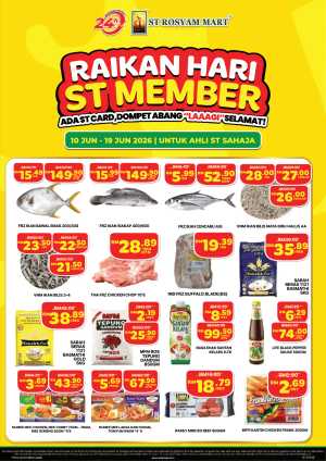 ST Rosyam Mart Hari ST Member Promotion | Save Today flyer cover